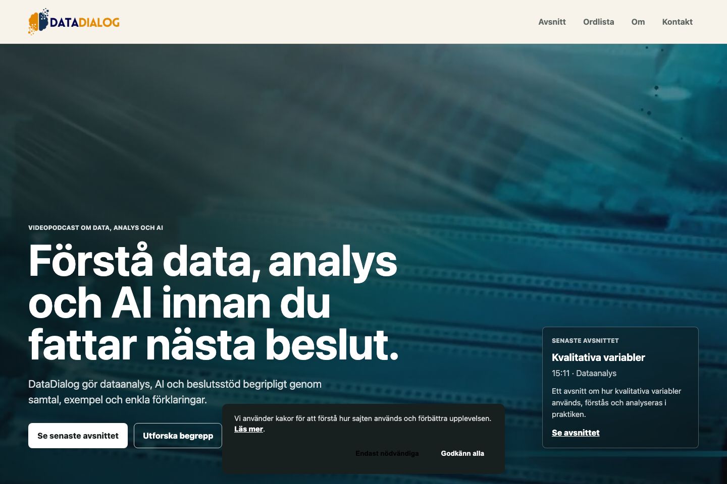 Skärmdump på DataDialog